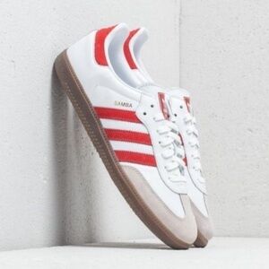 New ▶️ Adidas ◀️ Samba OG White/Red. Men’s 9.5 & 10. Read and see pictures